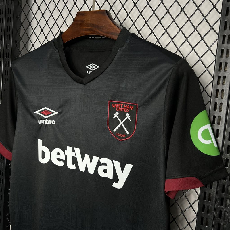 Camisa West Ham United Away 2024/25 - Preto