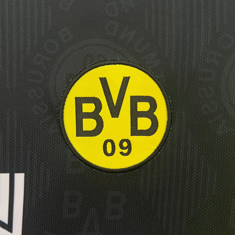 Camisa Retrô Borussia Dortmund 96/97 Away - Preta e Amarela