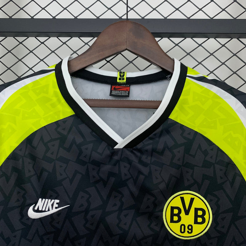 Camisa Retrô Borussia Dortmund 1995/96 Away - Preta