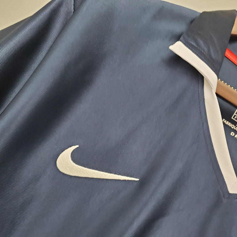 Camisa Retrô Paris Saint-Germain I 2001/02 - Torcedor Masculina -  azul e vermelha