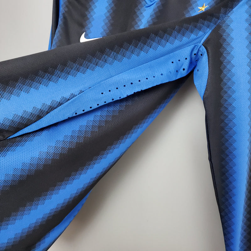 Camisa Retrô Inter de Milão I 2010/11 -Manga Longa - Masculina - Azul e preta