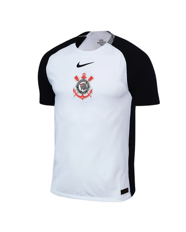 Camisa Corinthians Home 25/26 Torcedor Masculina – Branco e Preto