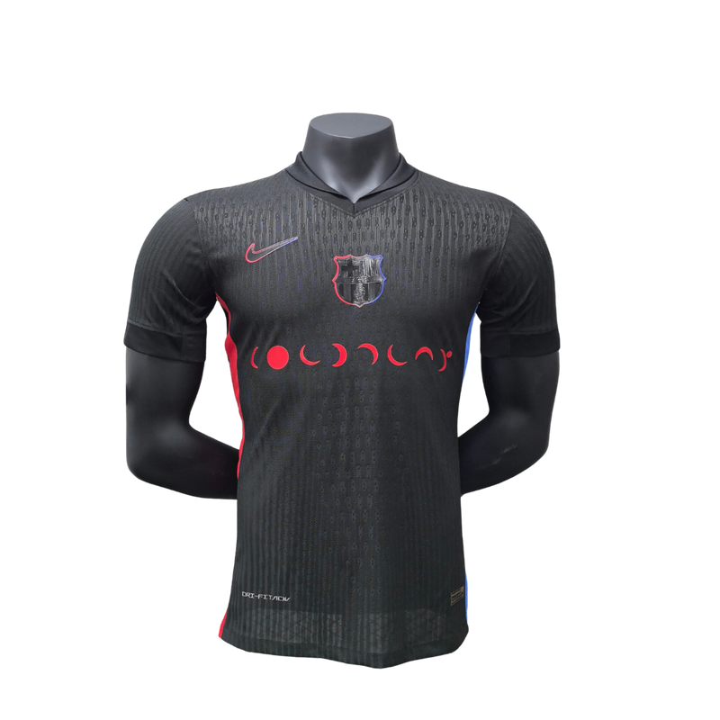 Camisa Barcelona 24/25 Torcedor Masculina – Preta e Rosa IIII