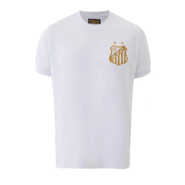 Camisa Santos Pelé Retrô Mil Gols Edição Limitada Masculina S/N - Branco