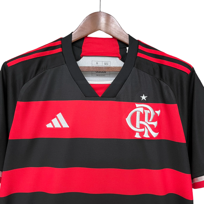 CAMISA LANÇAMENTO DO FLAMENGO 24/25 VERMELHO E PRETO