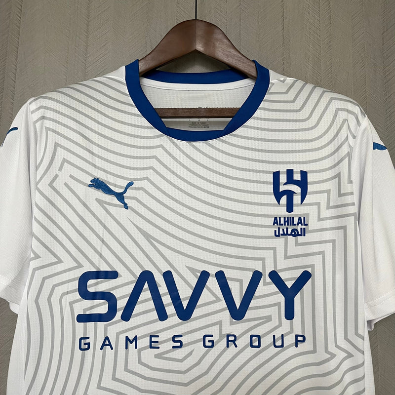 Camisa Al-Hilal II 24/25 - Torcedor Masculina - Branca com detalhes em azul