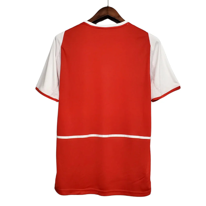 Camisa Retrô Arsenal I 02/04 - Masculina - Vermelha e branca