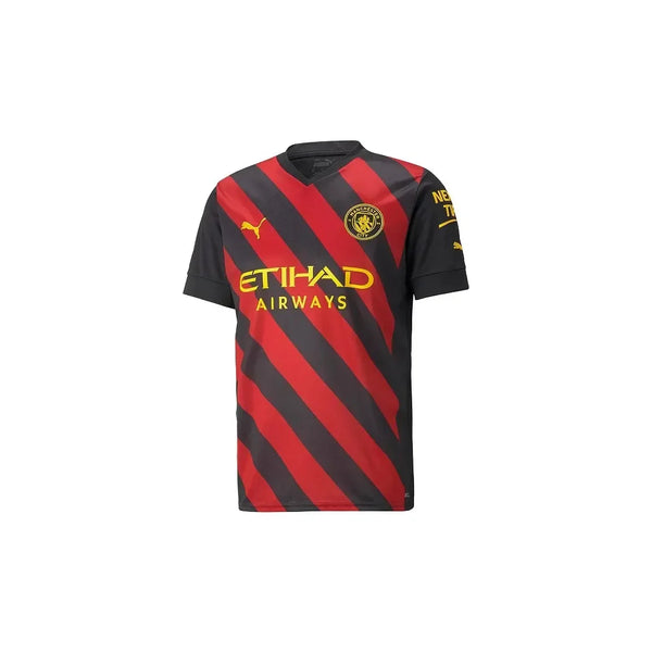 Camisa Manchester City II 22/23 Torcedor Masculina - Vermelho e Preto