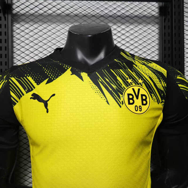 Camisa Borussia Dortmund 25/26 - Jogador Masculina - Amarela com detalhes em preto
