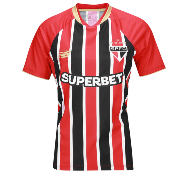 Camisa São Paulo II 25/26 Torcedor Feminina - Vermelho + Branco
