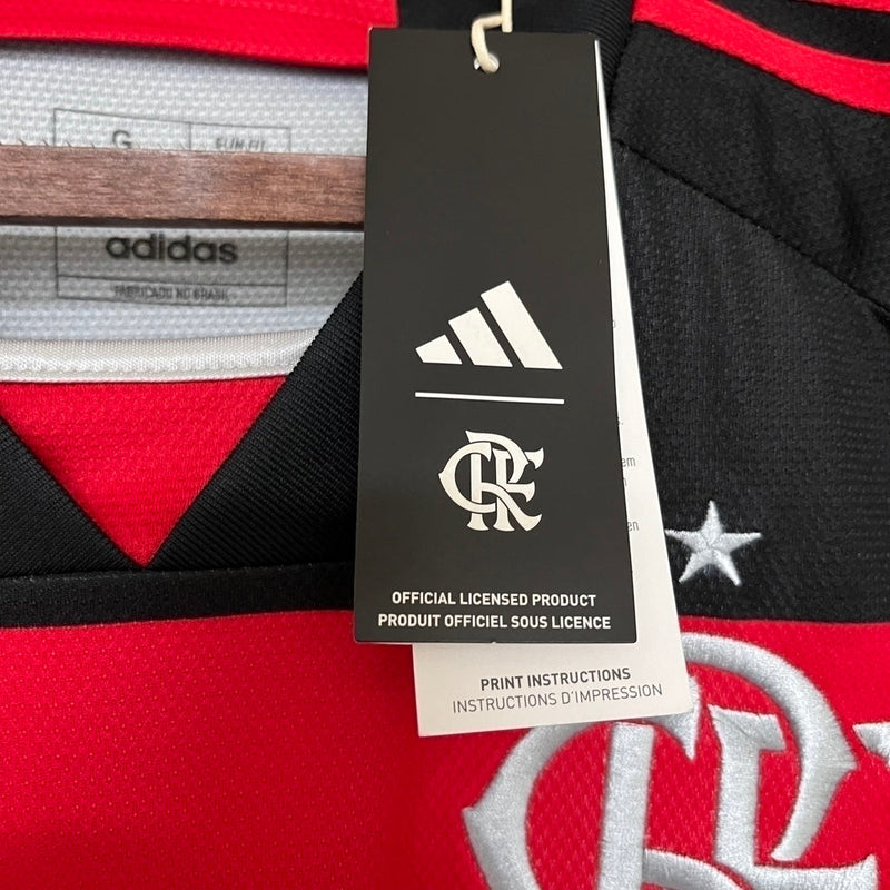 CAMISA LANÇAMENTO DO FLAMENGO 24/25 VERMELHO E PRETO