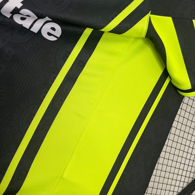 Camisa Retrô Borussia Dortmund 96/97 Away - Preta e Amarela