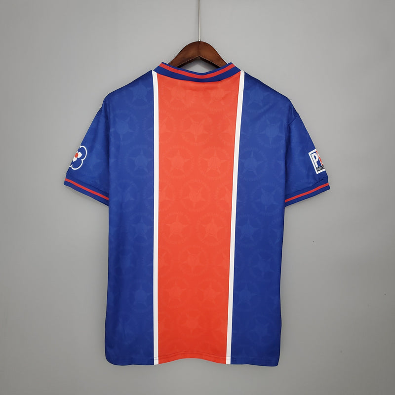 Camisa Retrô Paris Saint-Germain I 1995/96 - Torcedor Masculina -  azul e vermelha