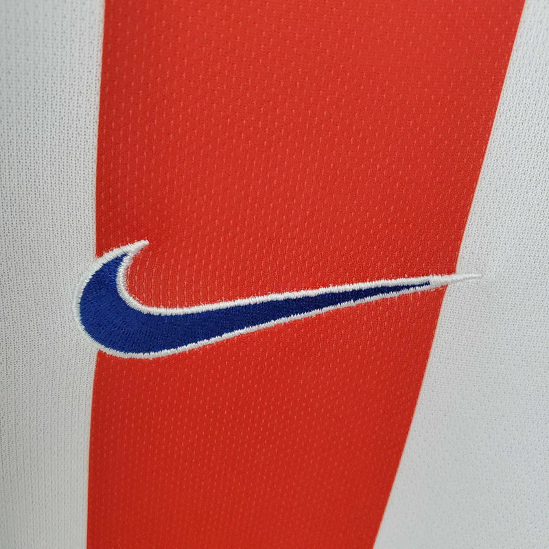 Camisa Atlético de Madrid Retrô 2013/2014 Branca e Vermelha