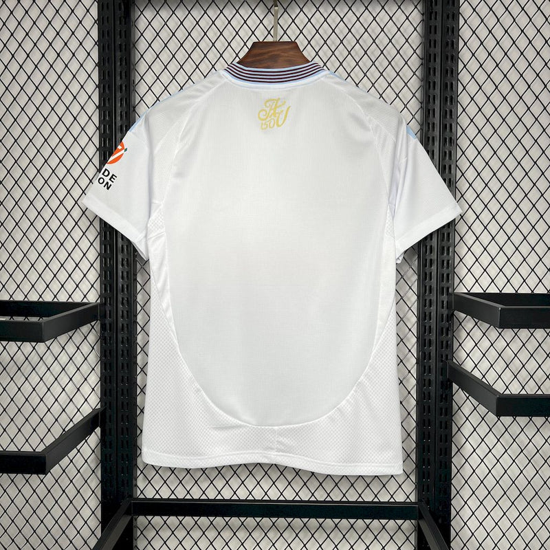 Camisa Aston Villa Away 24/25 - Torcedor Masculina - BRANCO