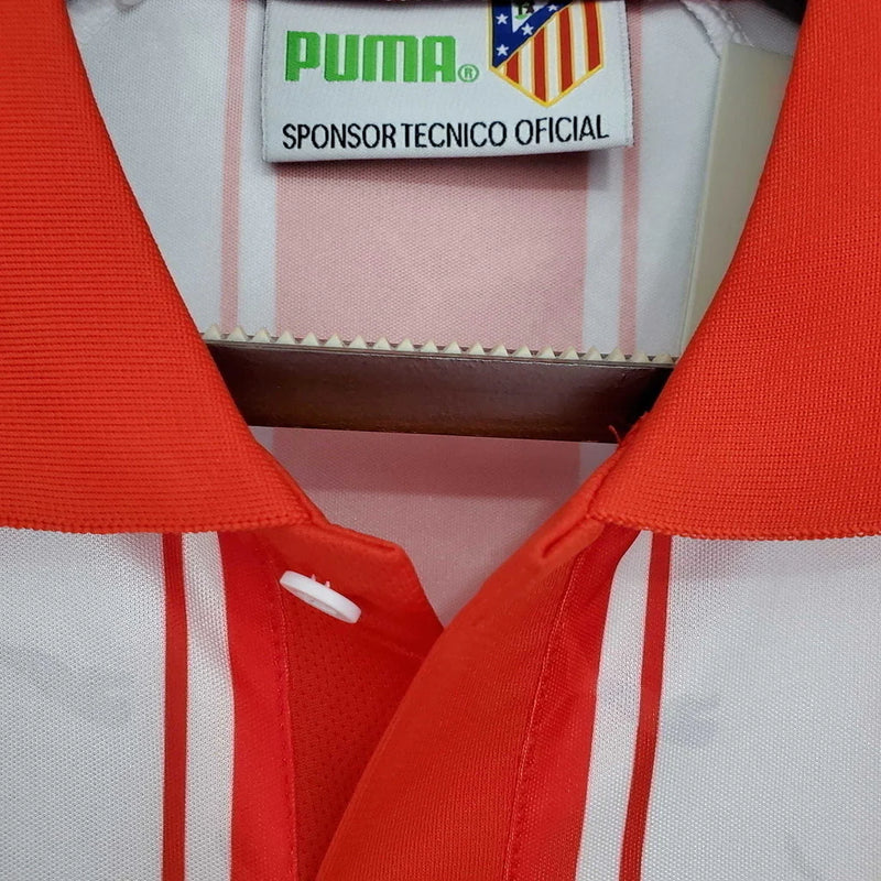Camisa Atlético de Madrid Retrô 1994/1995 Branca e Vermelha