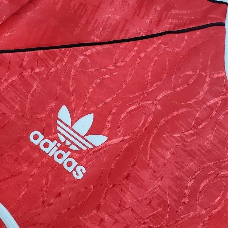 Camisa Retrô Manchester United I 1992 - Masculina - Vermelha com detalhes em branco