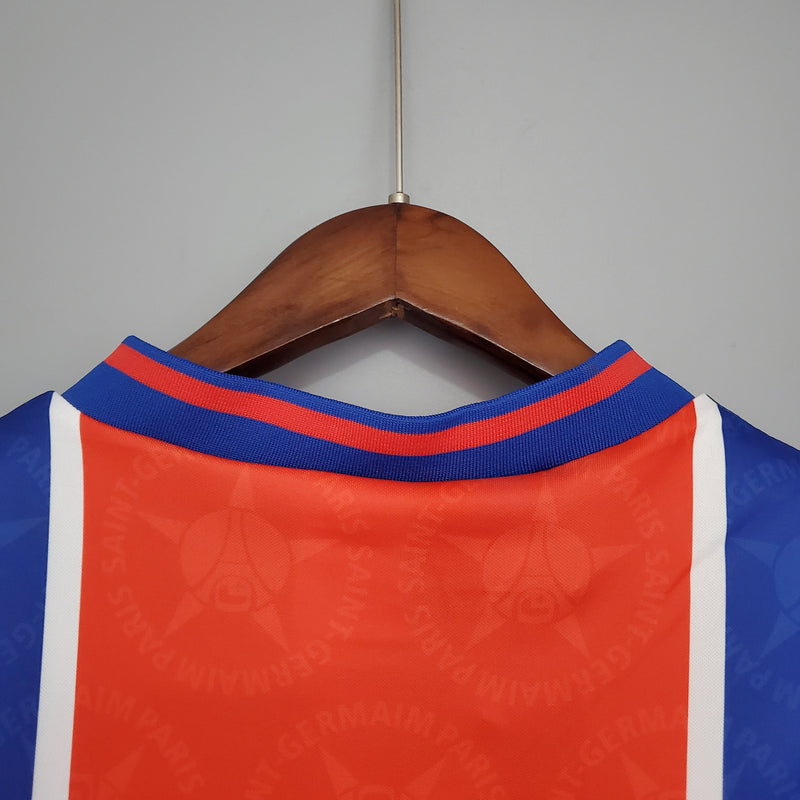 Camisa Retrô Paris Saint-Germain I 1995/96 - Torcedor Masculina -  azul e vermelha