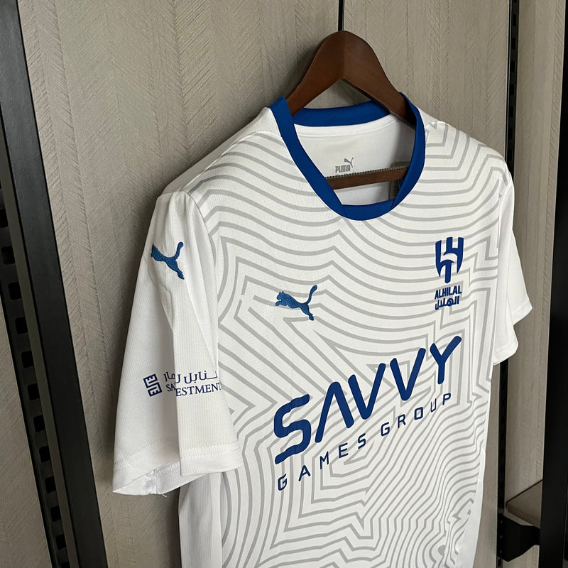 Camisa Al-Hilal II 24/25 - Torcedor Masculina - Branca com detalhes em azul