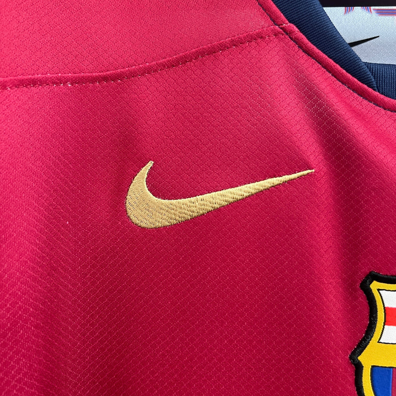 Camisa Barcelona I 24/25 - Torcedor Masculina - Azul e vermelha