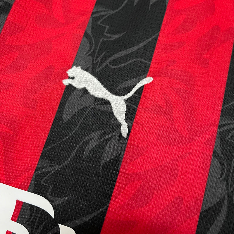 Camisa AC Milan I 25/26 - Torcedor Masculina - Vermelha e preta - Lançamento