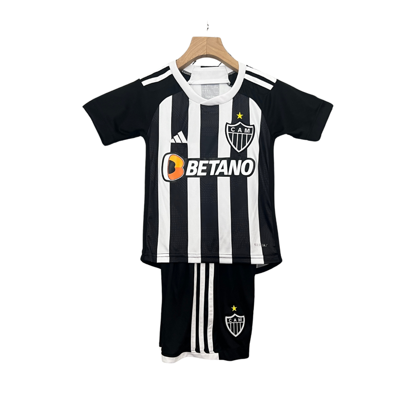 Kit Infantil Atlético Mineiro 24/25 - Preto e branco
