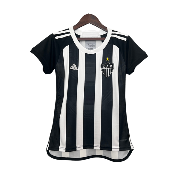 Camisa Atlético Mineiro Home 24/25 Torcedor Feminina – Preta e Branca