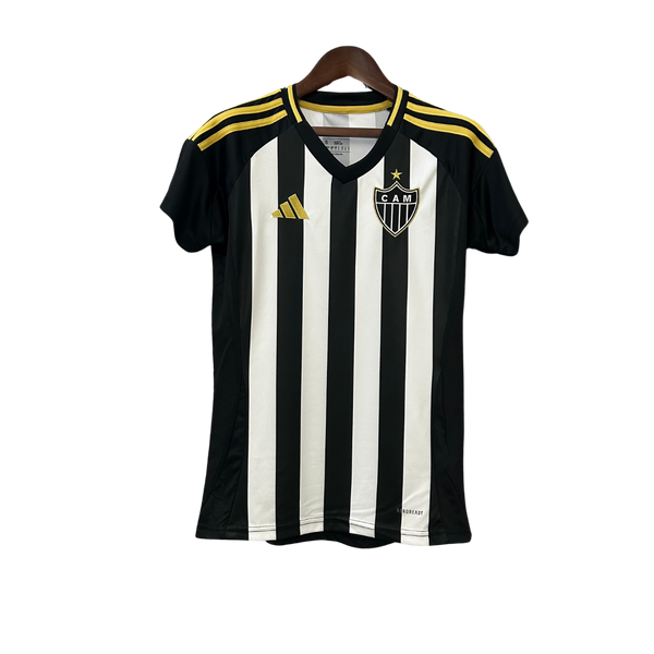 Camisa  Atlético Mineiro Home 25/26 Torcedor Feminina – Preta e Branca