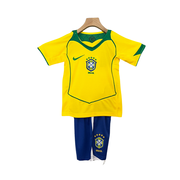 Kit Infantil Brasil Retro 2004 Verde e Amarelo