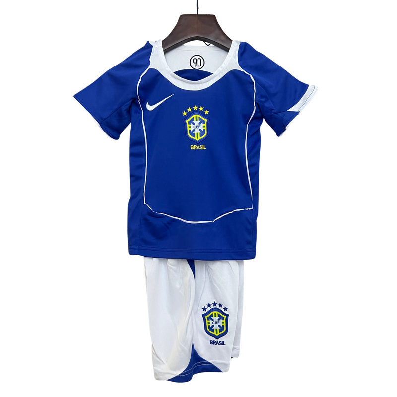 Kit Infantil Brasil Retro 2004 Azul e Branco