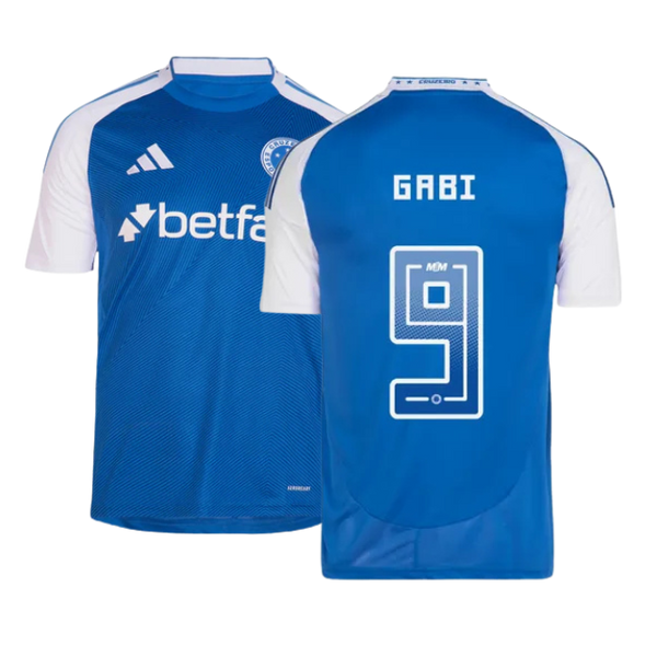 Camisa Cruzeiro Home 25/26 Azul - Gabi nº 9 -Torcedor Masculina