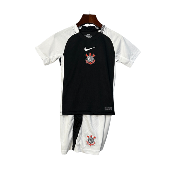 Kit Infantil Corinthians Away 25/26 - Preto e Branco II