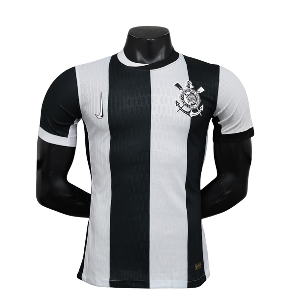 Camisa Corinthians Home 24/25 Torcedor Masculina – Branca e preta I