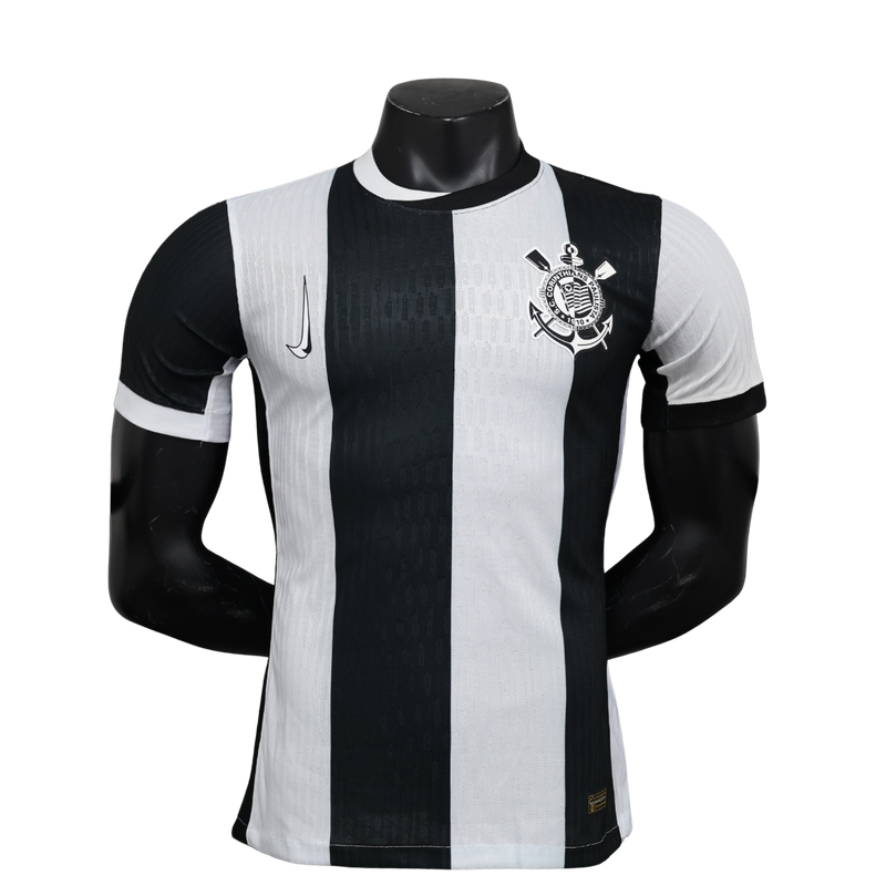 Camisa Corinthians Home 24/25 Torcedor Masculina – Branca e preta I