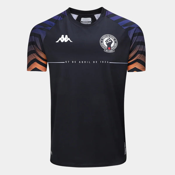 Camisa Vasco Da Gama 2024 Aquecimento Preta Masculino