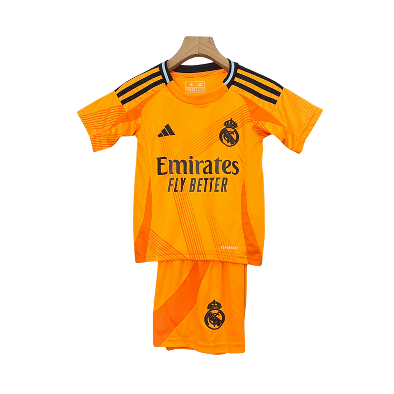 Kit Infantil Real Madri 24/25 Torcedor Masculina – Laranja