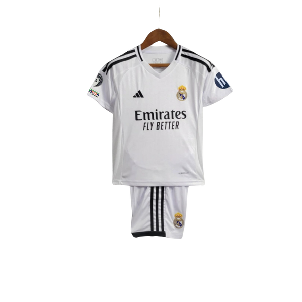 Kit Infantil Real Madri 24/25 Torcedor Masculina – Branca