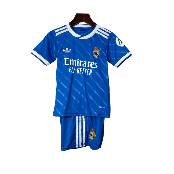 Kit Infantil Real Madri 25/26 Torcedor Masculina – Azul