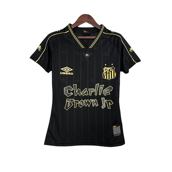Camisa Santos Charlie Brown Junior - 2024/25 Preta Feminina