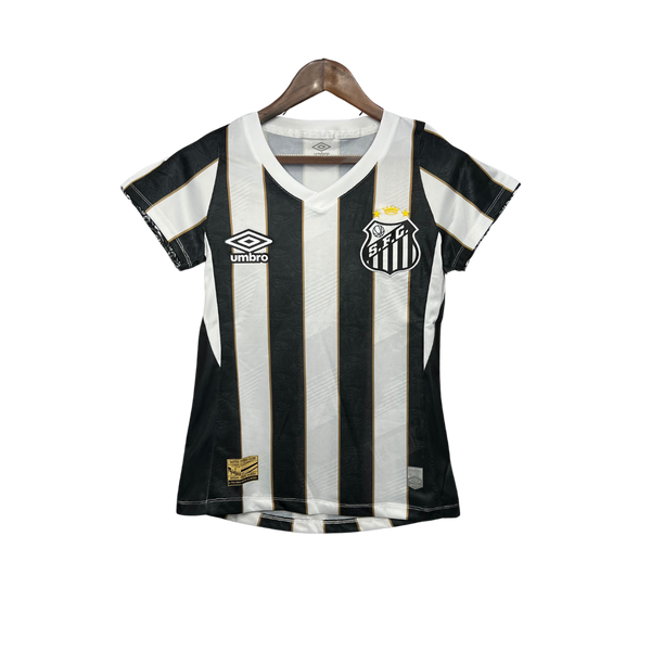 Camisa Santos 24/25 Torcedor Feminina – Preta e branca