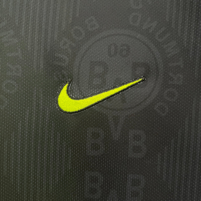 Camisa Retrô Borussia Dortmund 96/97 Away - Preta e Amarela