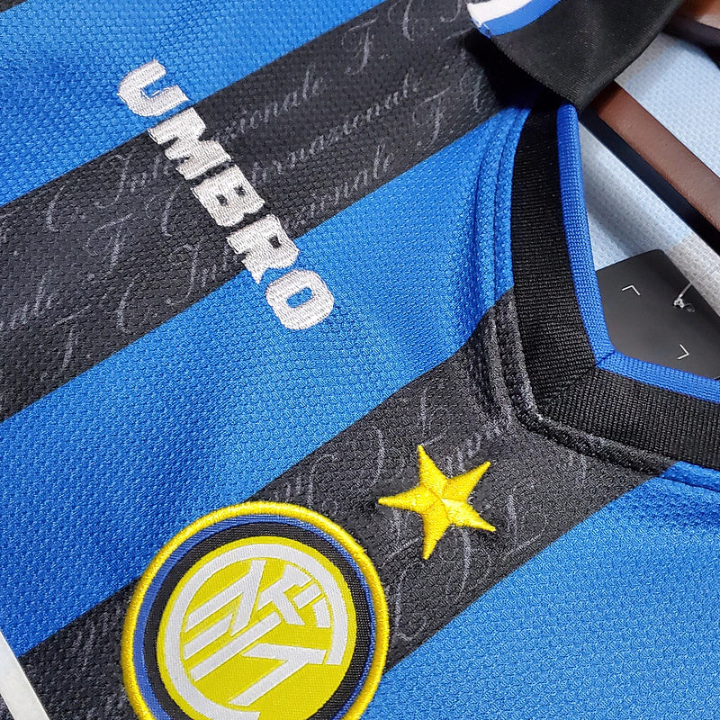 Camisa Retrô Inter de Milão 1997/1998 - Masculina- Azul e preta