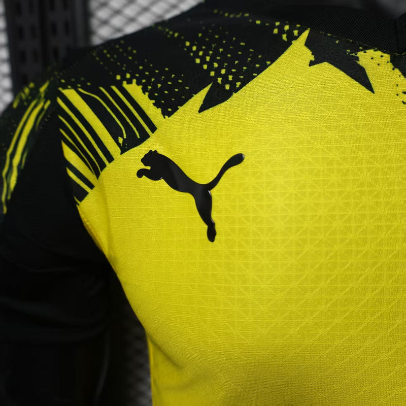 Camisa Borussia Dortmund 25/26 - Jogador Masculina - Amarela com detalhes em preto