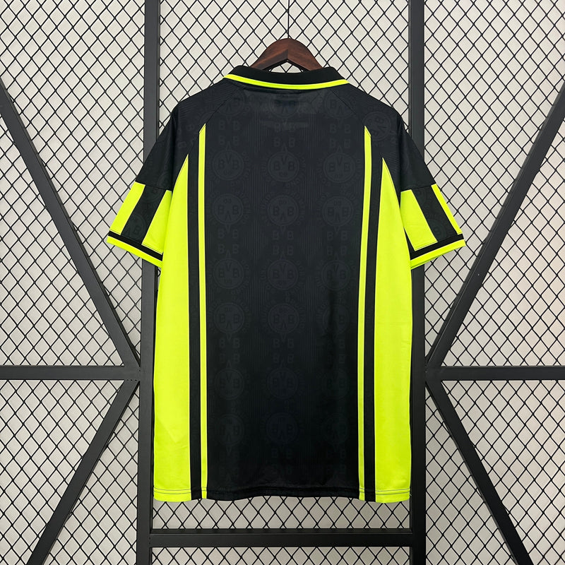 Camisa Retrô Borussia Dortmund 96/97 Away - Preta e Amarela
