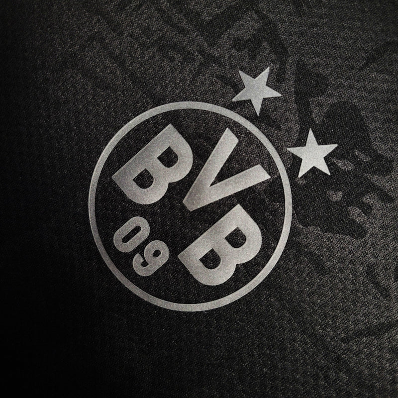 Camisa Borussia Dortmund  blackout 23/24 - Torcedor Masculina - Preta
