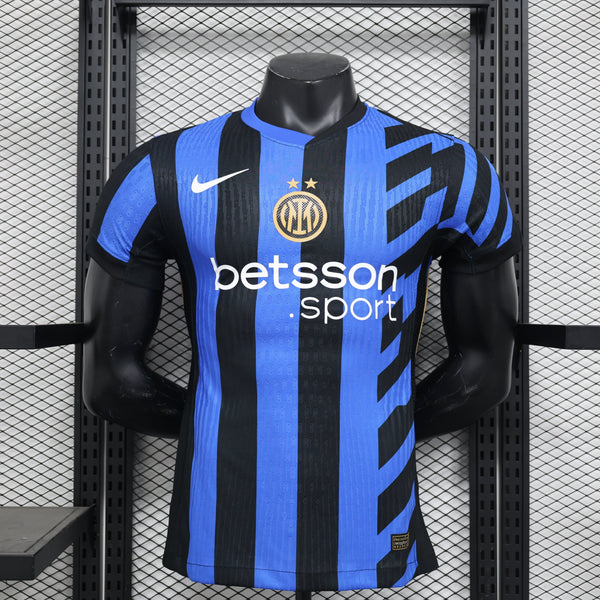 Camisa Inter de Milão Home 2024/25 Jogador  Masculino - Azul, Preta e Dourada