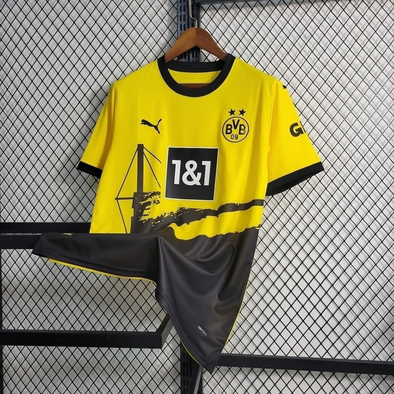 Camisa Borussia Dortmund I 23/24 - Torcedor Masculina - Amarela