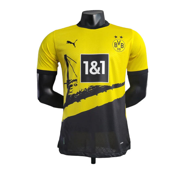 Camisa Borussia Dortmund I 23/24 - Jogador Masculina - Amarela e preta