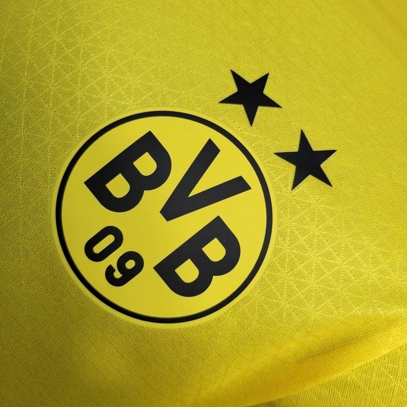 Camisa Borussia Dortmund I 23/24 - Jogador Masculina - Amarela e preta