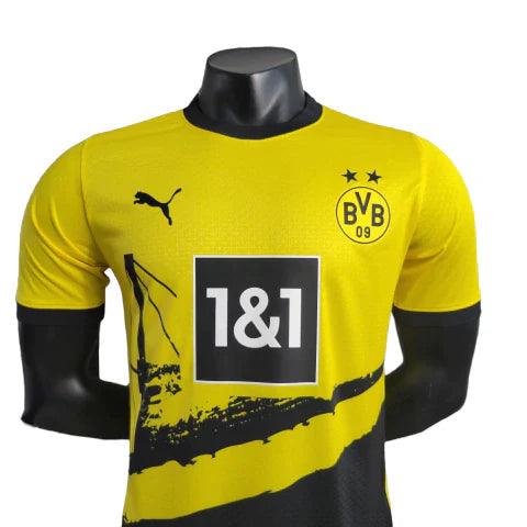 Camisa Borussia Dortmund I 23/24 - Jogador Masculina - Amarela e preta